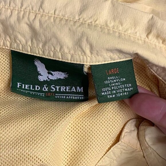 Field & Stream Yellow Button Up Fishing Shirt L - Picture 3 of 10